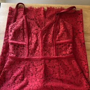 Elegant Red Lace Express Dress | Valentine’s Day | Date Night | Lace